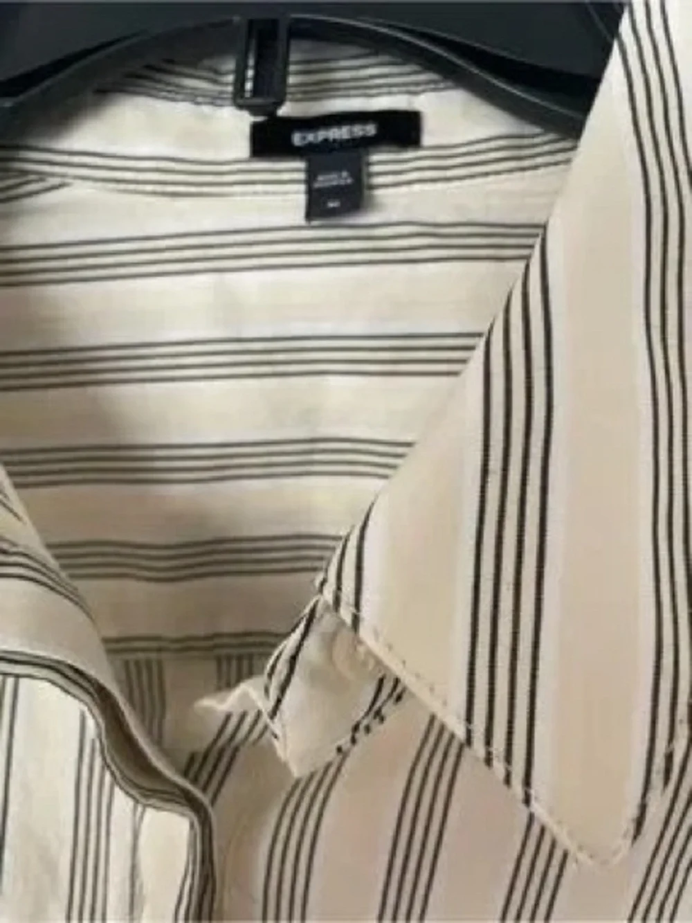 adidas Cream Shirt with Navy Stripes
